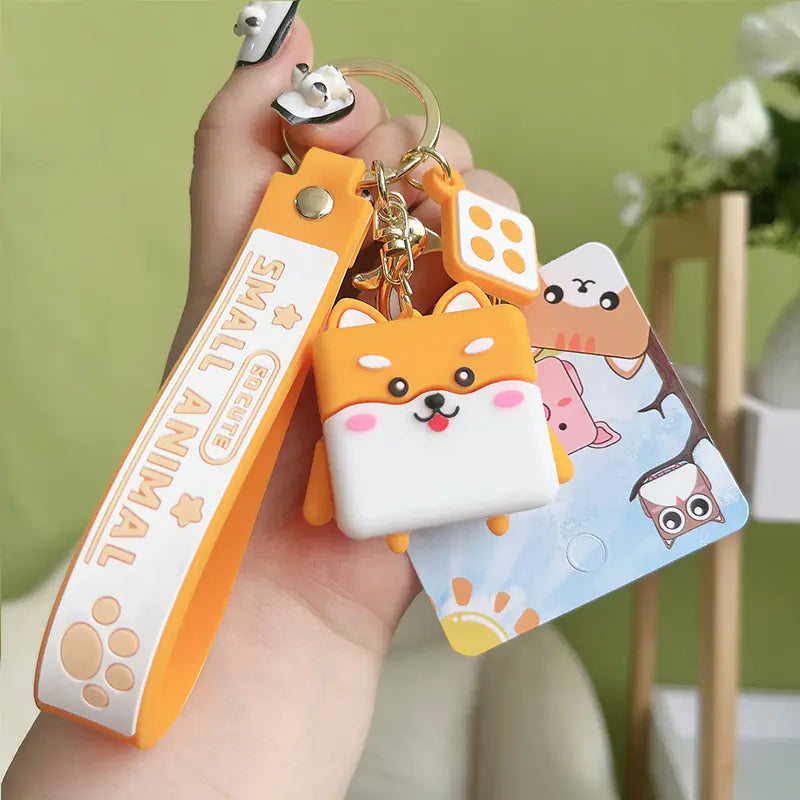Cute PVC Animal Keychain Pendant for Bags and Backpacks