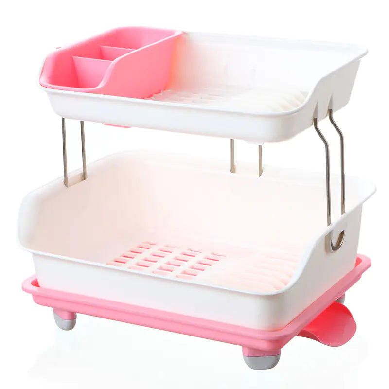 Kitchen Utensil Draining Rack and Storage Shelf