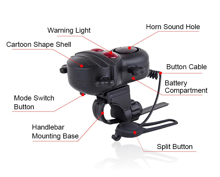 Loud Bicycle Horn & Skull Electronic Horn