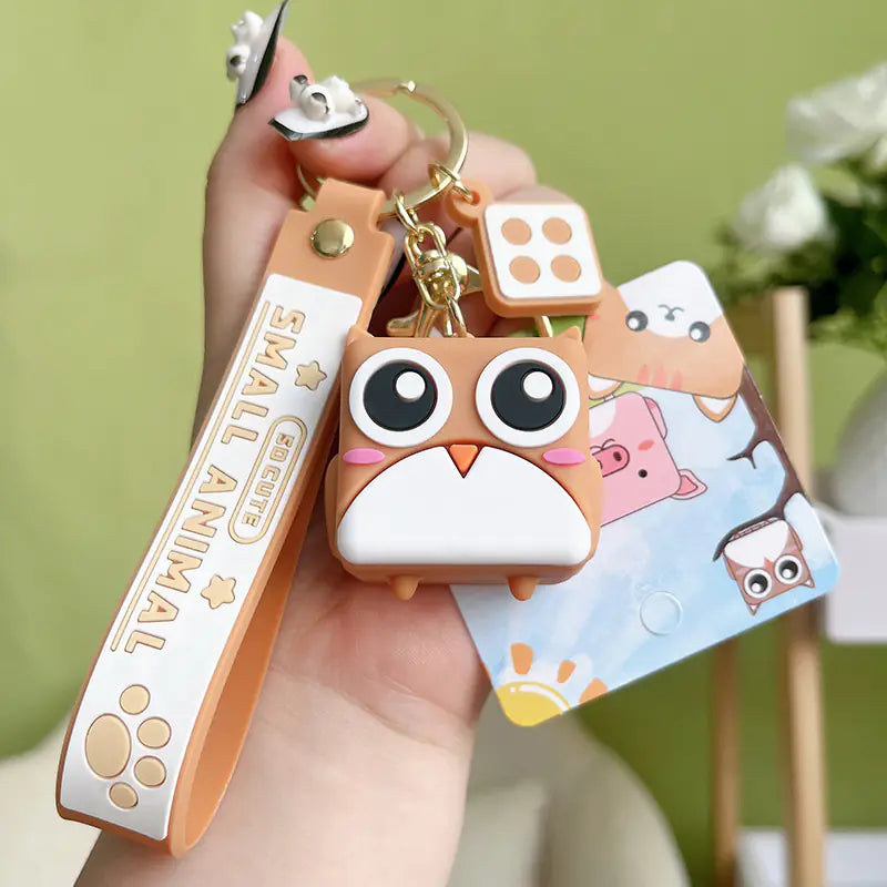 Cute PVC Animal Keychain Pendant for Bags and Backpacks