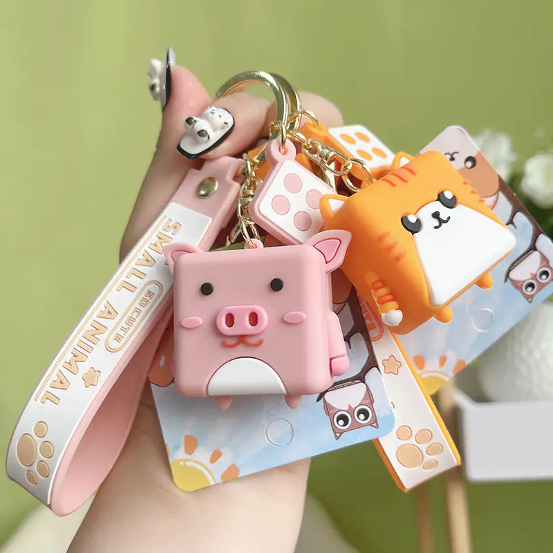 Cute PVC Animal Keychain Pendant for Bags and Backpacks