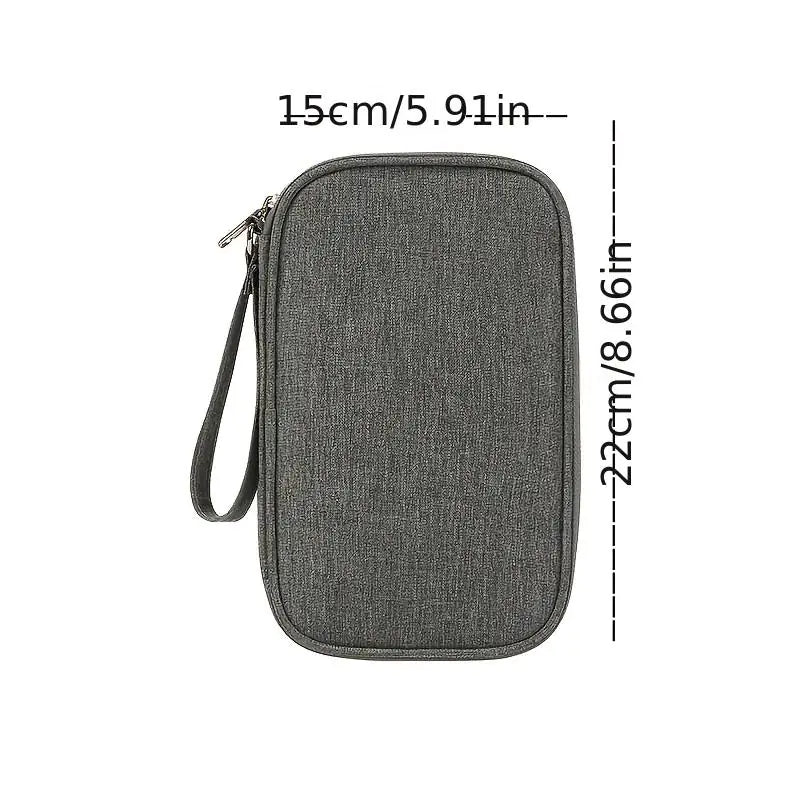 Portable Travel Data Cable Storage Bag for Electronics